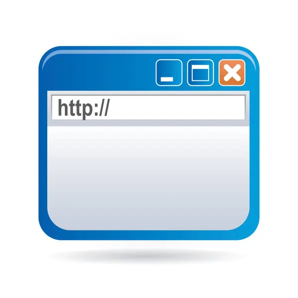 Ikona Okno Przeglądarki Sieci Web — Wektor stockowy