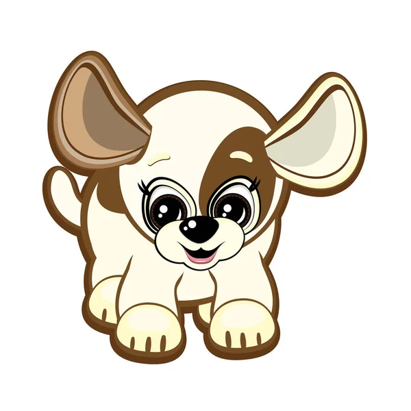 Illustrazione Vettoriale Carino Baby Dog Cartoon — Vettoriale Stock