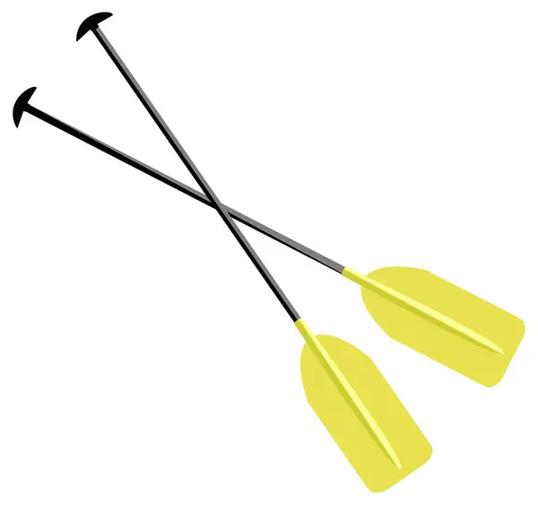 Yellow Canoe Icon Flat Design Isolated White Background — Stock Vector