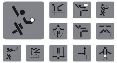 fitness simgeler vektör çizim