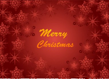 kar taneleri ile neşeli Noel tebrik kartı