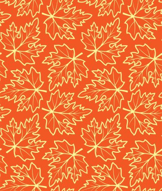 Sonbahar pürüzsüz bir desen bırakır. Sonbahar yaprağı arka planı. vektörsüz