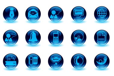 İnternet iletişim simgesi seti