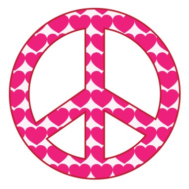 Barış sembolü simgesi vektör illüstrasyon