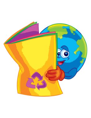 Yeryüzü konsepti çizgi film tasarımı