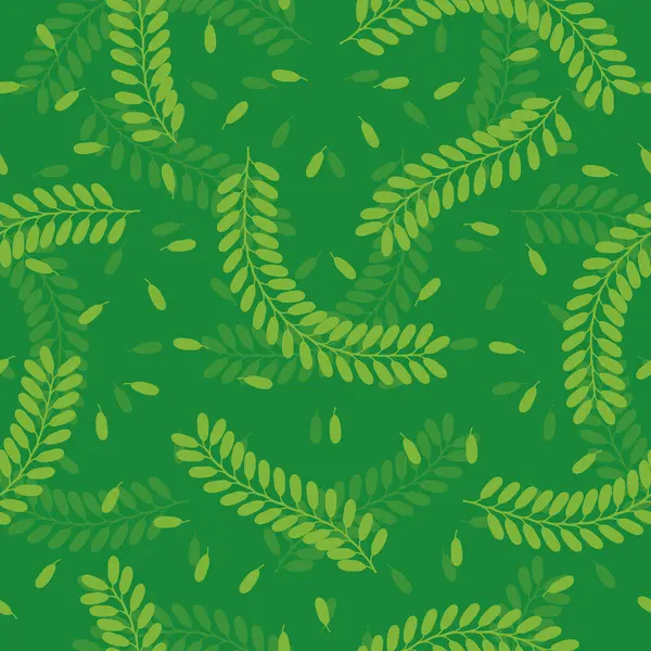 Зеленые Листья Фона Векторная Иллюстрация — стоковый вектор