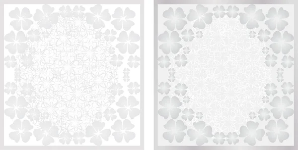 Weiße Und Graue Ornamentale Mandala Hintergrund — Stockvektor