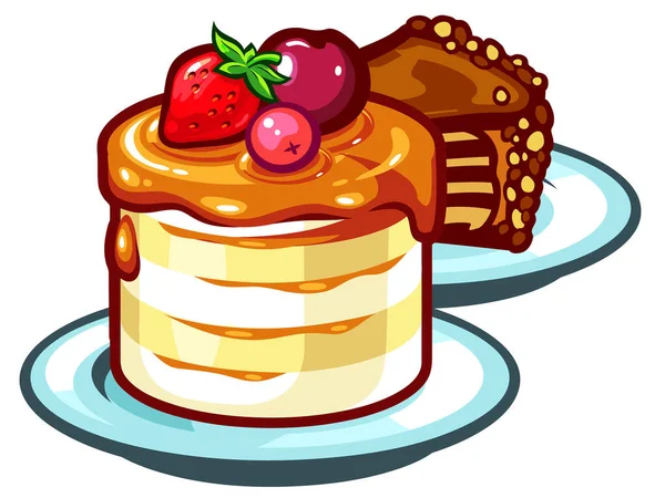 Gâteau Confiture Aux Fraises — Image vectorielle
