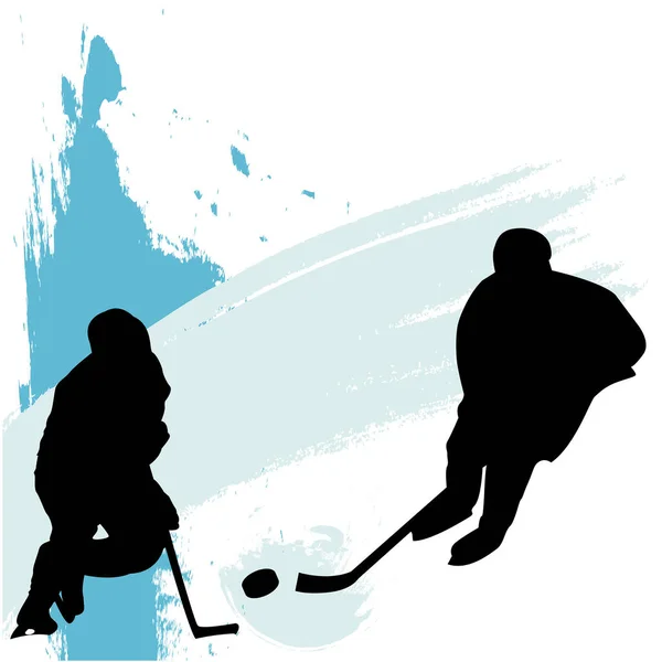 Silhouette Hockey Fond Abstrait Pour Les Designers — Image vectorielle