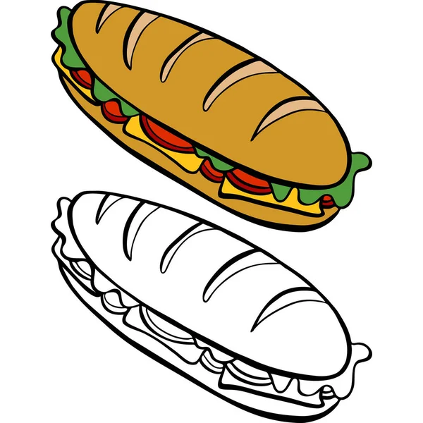 Rychlé Občerstvení Hot Dog — Stockový vektor