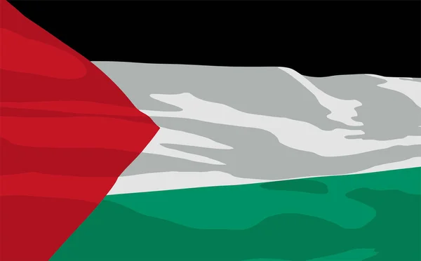 Візуалізація Махаючого Прапора Палестини — стоковий вектор