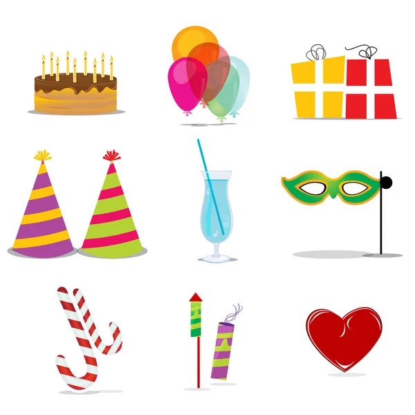 Set Party Icons — Stock Vector