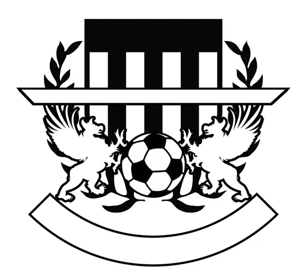 Futebol Ícone Emblema Futebol — Vetor de Stock