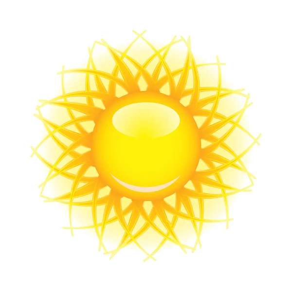 Icono Del Sol Símbolo Del Verano — Vector de stock