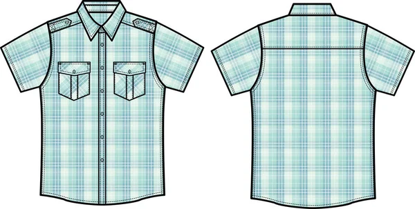 Ilustración Una Camisa Cuadros — Vector de stock