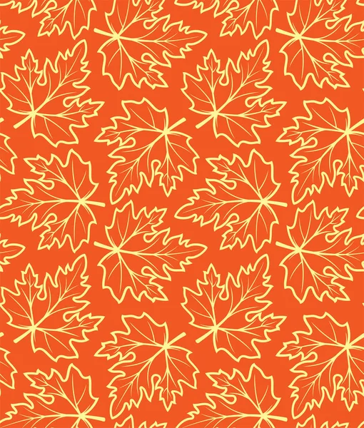 Осенние Листья Бесшовные Фон Осеннего Листа Вектор Швов — стоковый вектор