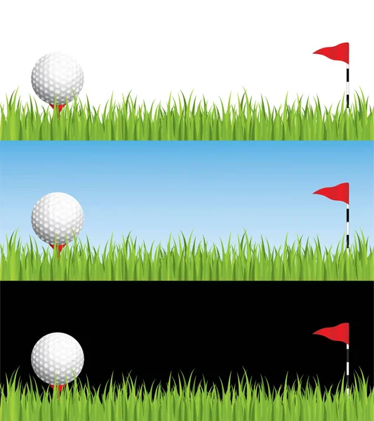 Golf Set Illustrations — Stock Vector