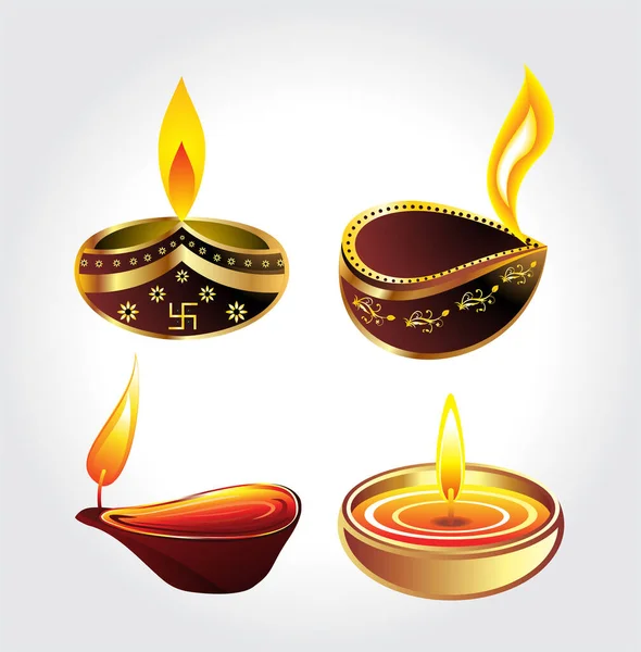 Feliz Diwali Festival Indio Fondo — Vector de stock