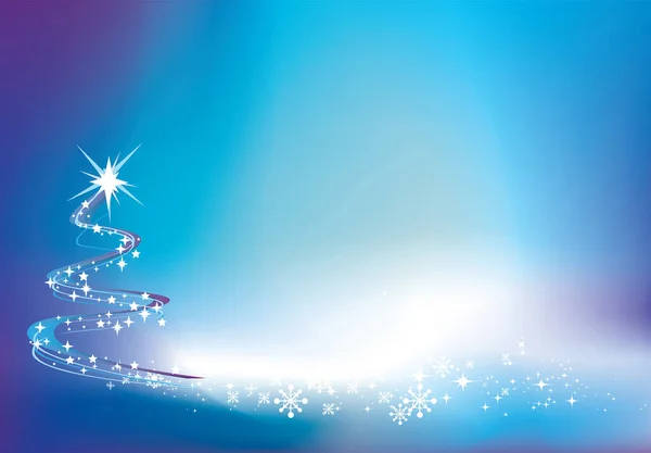 Christmas Tree Snowflakes — Stock Vector