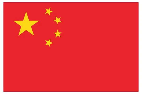 Икона Китайского Флага Плоском Стиле — стоковый вектор
