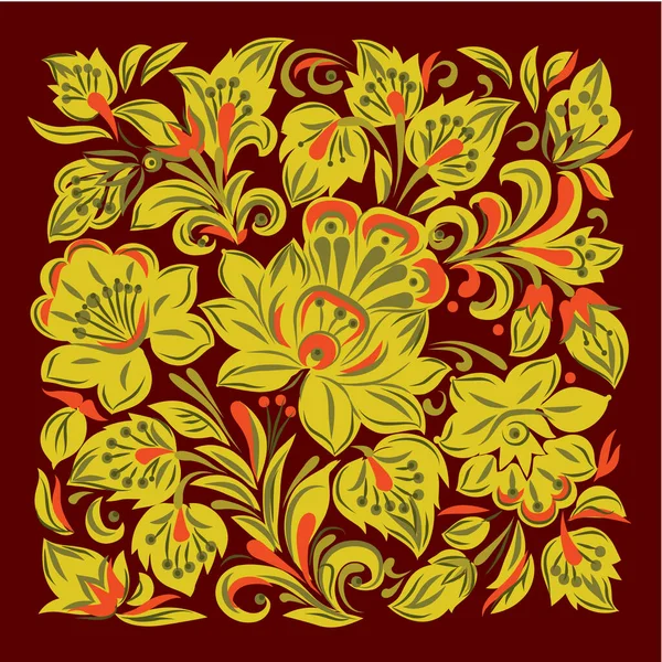 抽象的な花飾り ベクトル イラスト — ストックベクタ