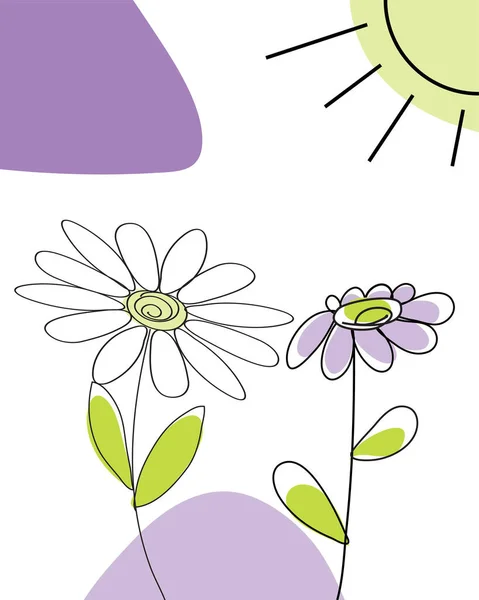 Векторна Ілюстрація Квітів — стоковий вектор