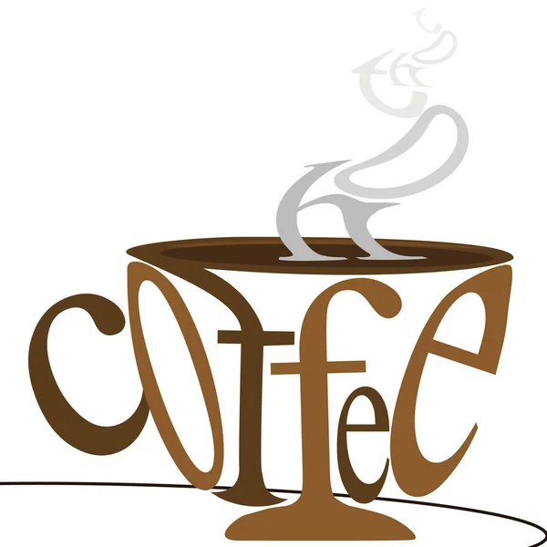 Kahve Fincanı Kahve — Stok Vektör