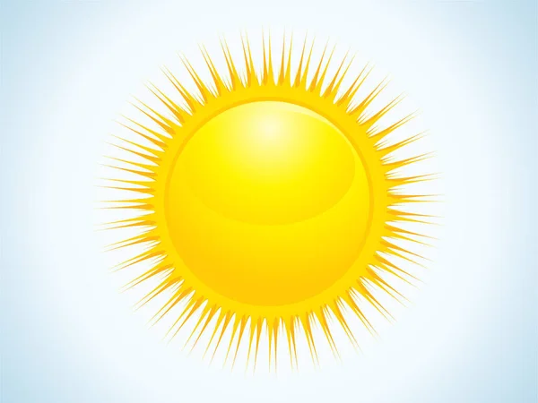 Sole Con Cielo Blu Vettoriale Illustrazione — Vettoriale Stock