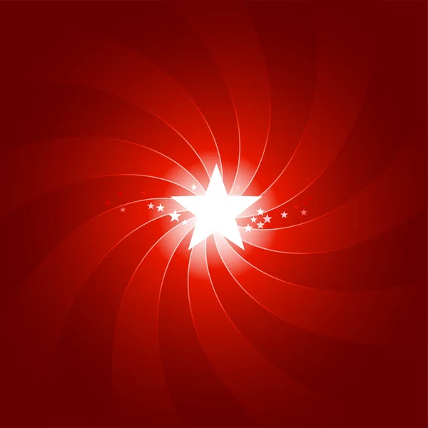Fond Rouge Abstrait Avec Une Étoile — Image vectorielle