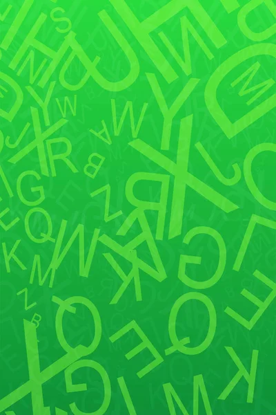 Векторный Бесшовный Узор Зелеными Буквами — стоковый вектор
