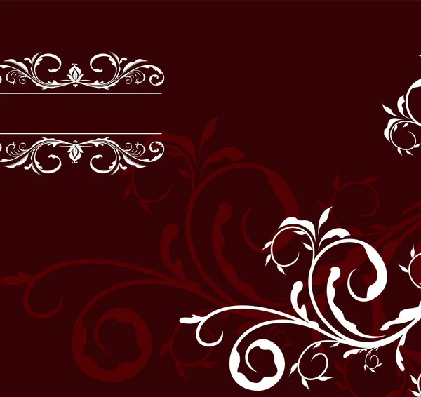 Fond Abstrait Avec Motif Floral Sur Fond Sombre — Image vectorielle