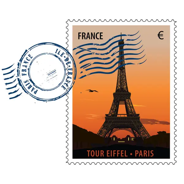 Illustration Vectorielle Une Tour Eiffel — Image vectorielle