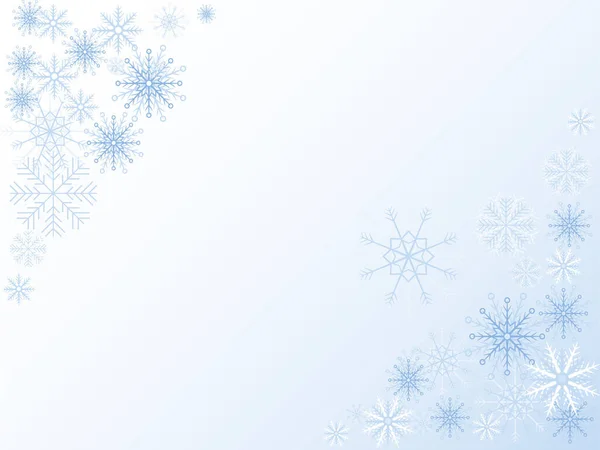 クリスマスのためのコピースペースと雪片の背景 — ストックベクタ