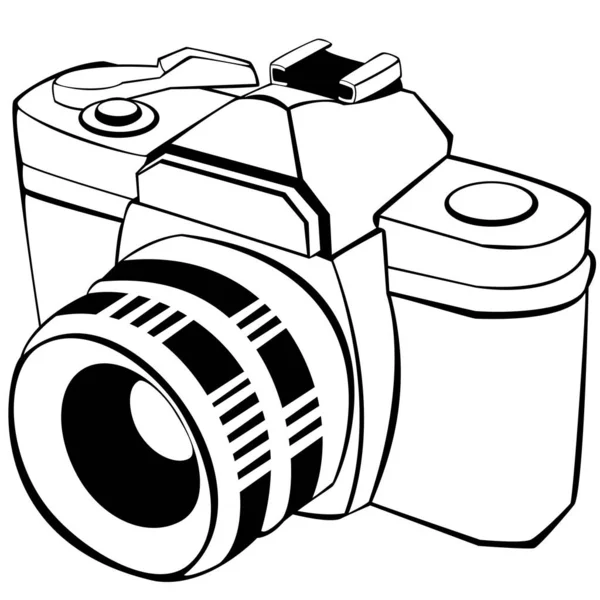 Kamera Ikone Einfacher Stil — Stockvektor