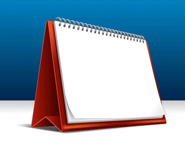 Empty Notebook Blue Background — Stock Vector