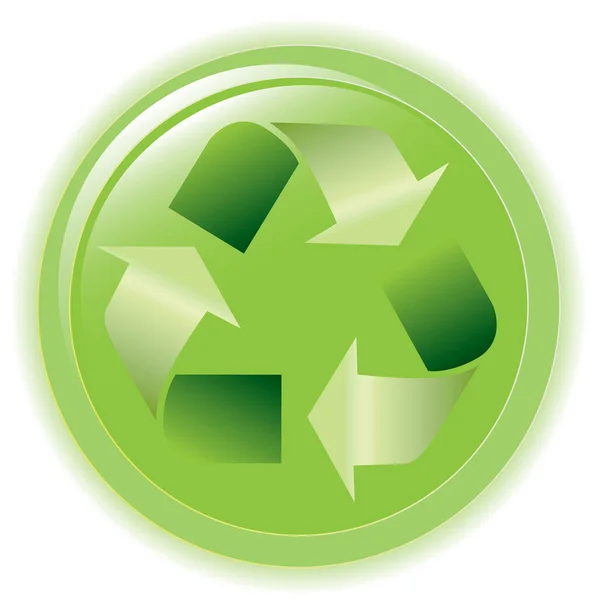 Ilustração Vetorial Símbolo Reciclagem — Vetor de Stock