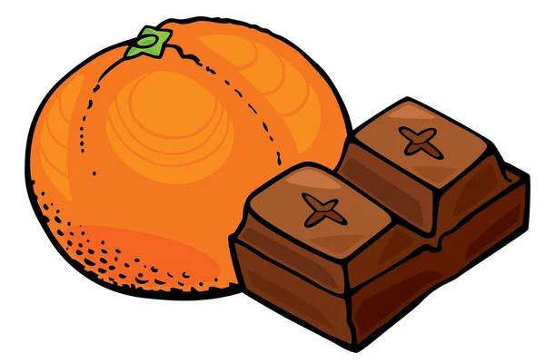 Frutta Fresca Arancione Illustrazione Vettore Sfondo Bianco — Vettoriale Stock