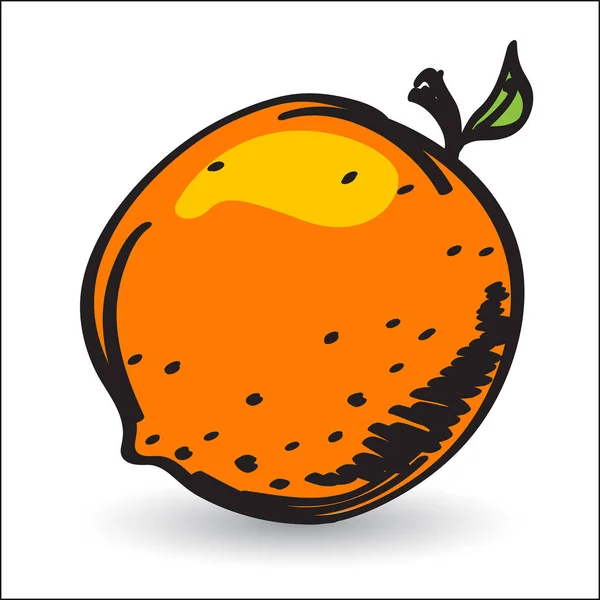 Illustrazione Vettoriale Cartone Animato Arancione — Vettoriale Stock