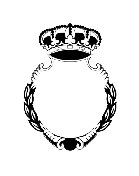 Royal Crown Laurel Wreath — Stock Vector