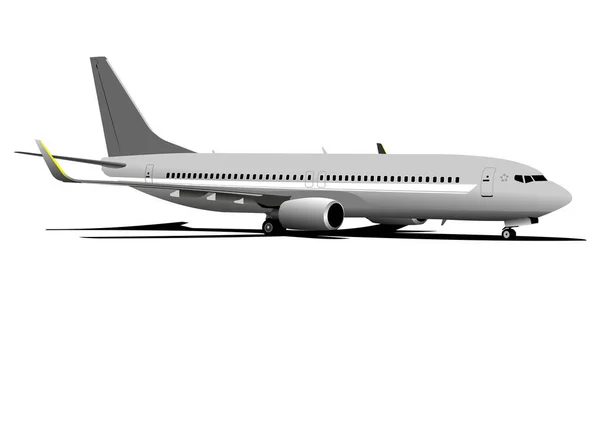 Ilustração Avião Vetor Sobre Fundo Branco —  Vetores de Stock