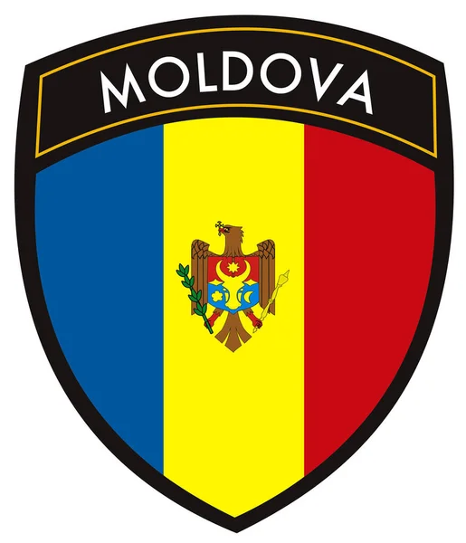 Vlajka Moldavské Kulaté Ikony — Stockový vektor