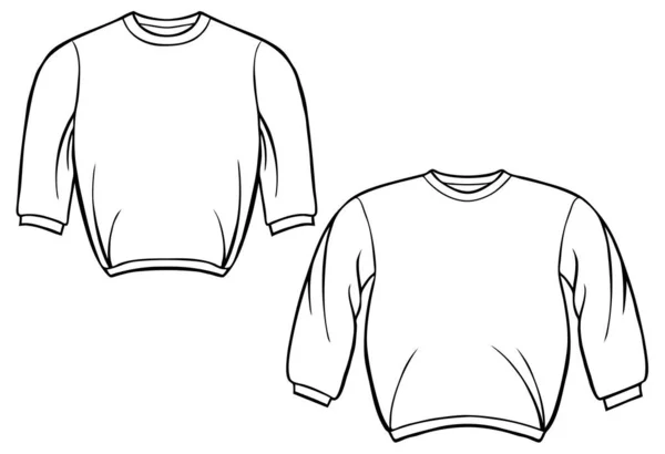 Illust Técnico Desenho Camisa Dos Homens Vetor Esboço Frente Verso — Vetor de Stock