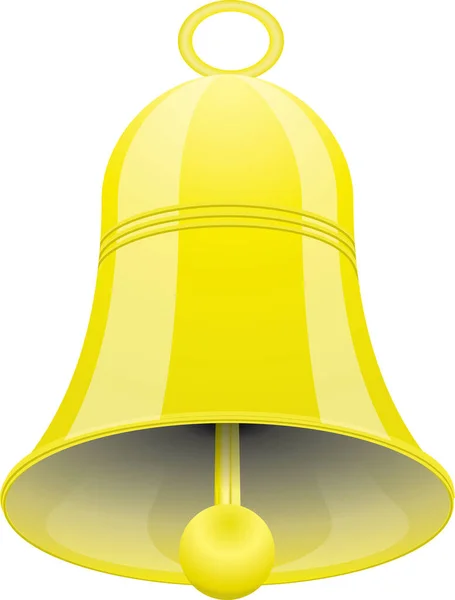 Gelbe Glocke Vektor Auf Weißem Hintergrund — Stockvektor