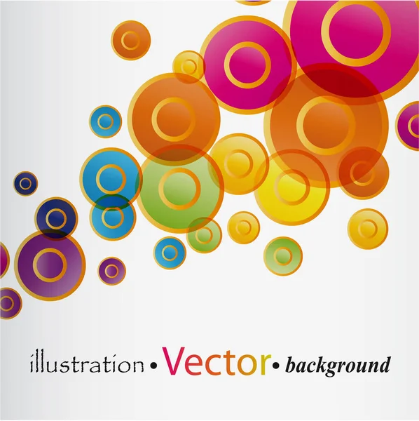 Fond Vectoriel Avec Des Cercles Colorés — Image vectorielle