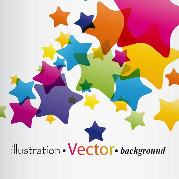 Illustration Vectorielle Étoiles Colorées — Image vectorielle