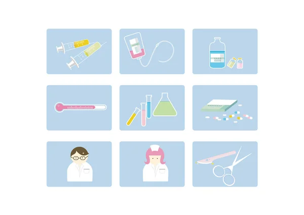 Set Medical Icons Vector Illustration — Stock Vector
