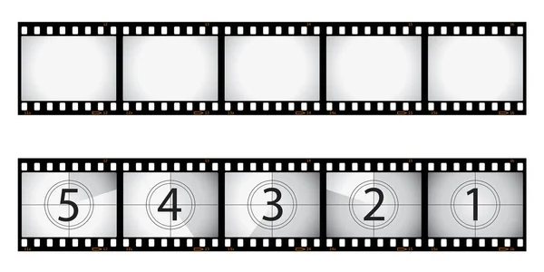 Filmstrip Met Nummers Filmframe — Stockvector