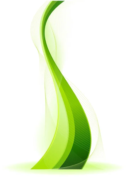 Green White Wave Background — Stock Vector