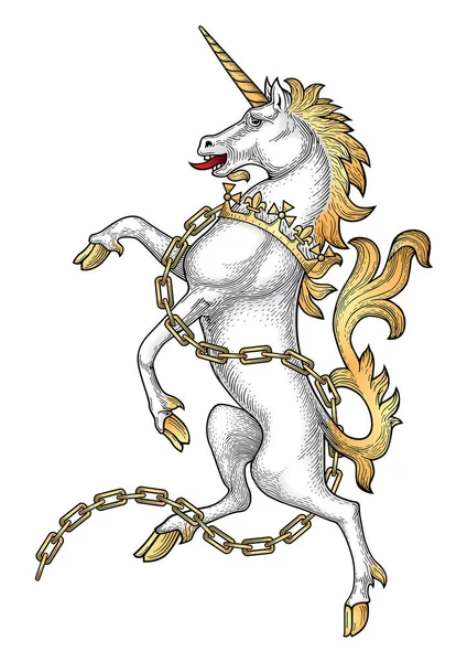 Vektor Ilustrasi Unicorn Putih - Stok Vektor