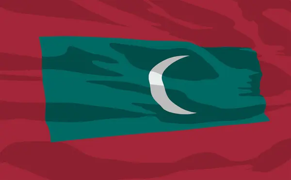 Flagga Turkmenistan Med Gamla Konsistens — Stock vektor